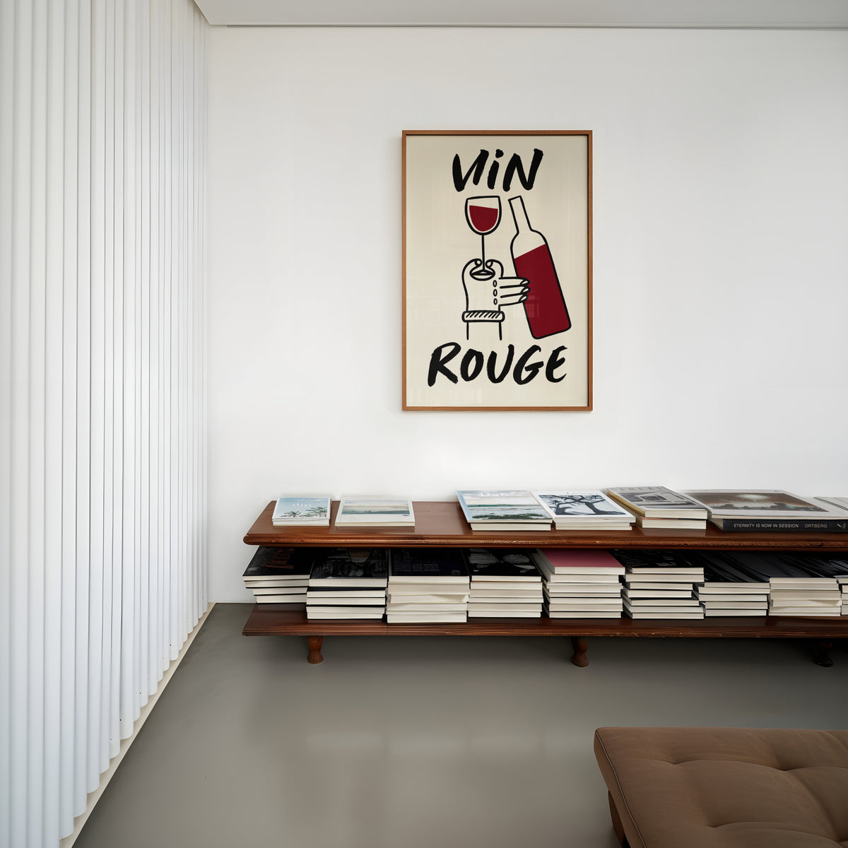 Vintage Vin Rouge Print Poster, Red Wine Kitchen Art