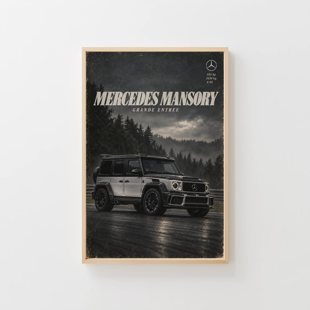 Vintage Mercedes G Wagon Print, Car Wall Art