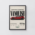 Vintage Aston Martin Vanquish Print, Car Wall Art