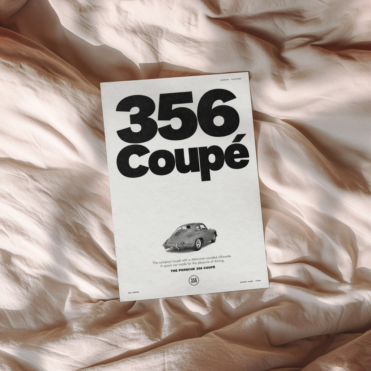 Vintage Porsche 356 Coupe Poster, Car Wall Art, Print