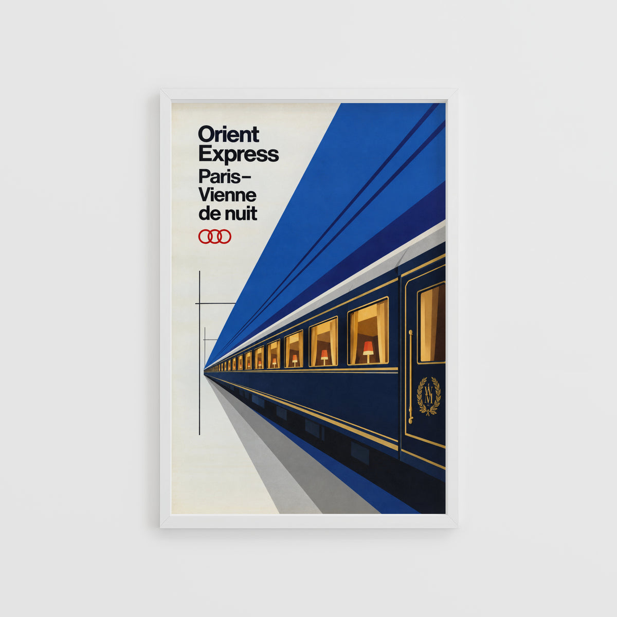 Vintage Orient Express Train Print Poster Paris Vienne