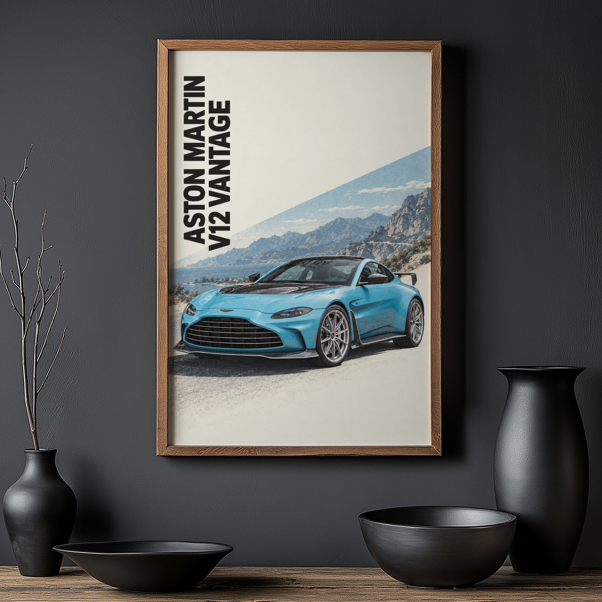 Vintage Aston Martin V12 Vantage Print, Car Art
