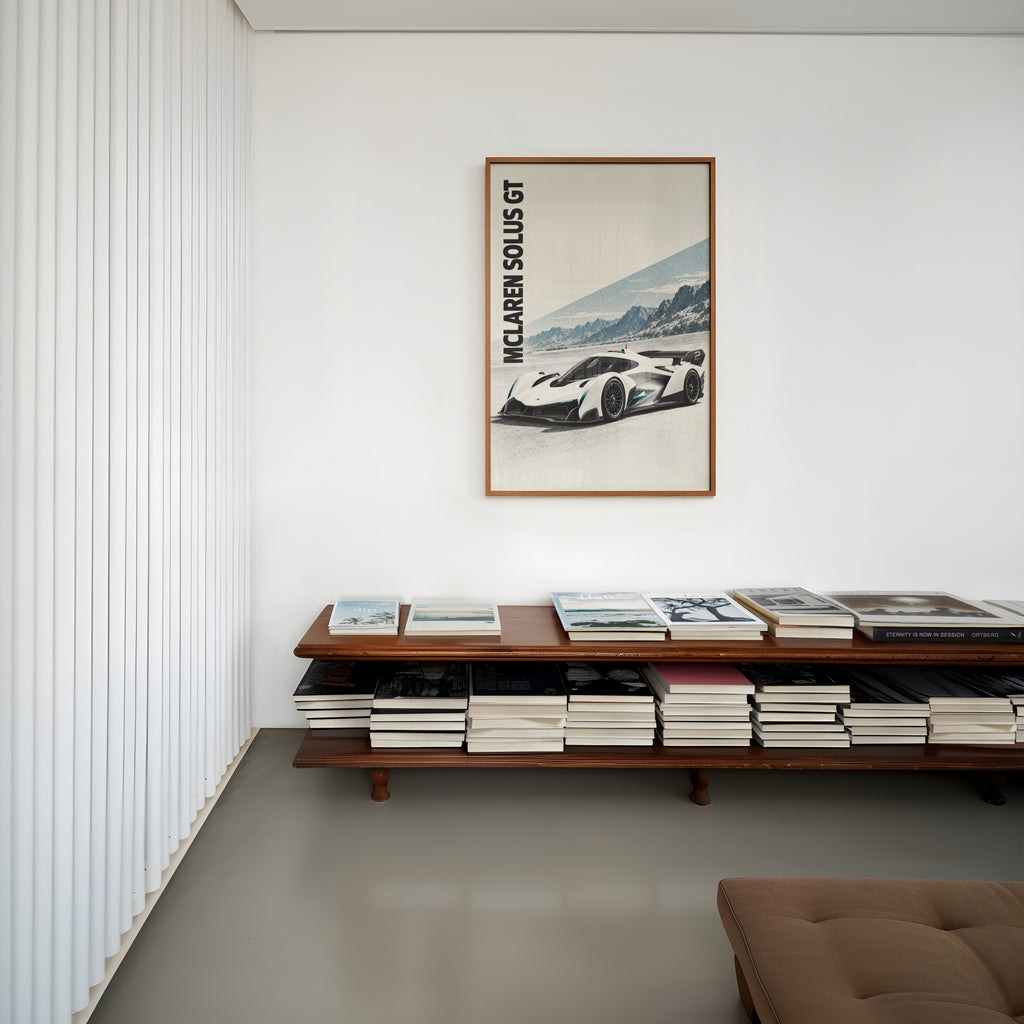 Vintage McLaren Solus GT Print, Car Wall Art