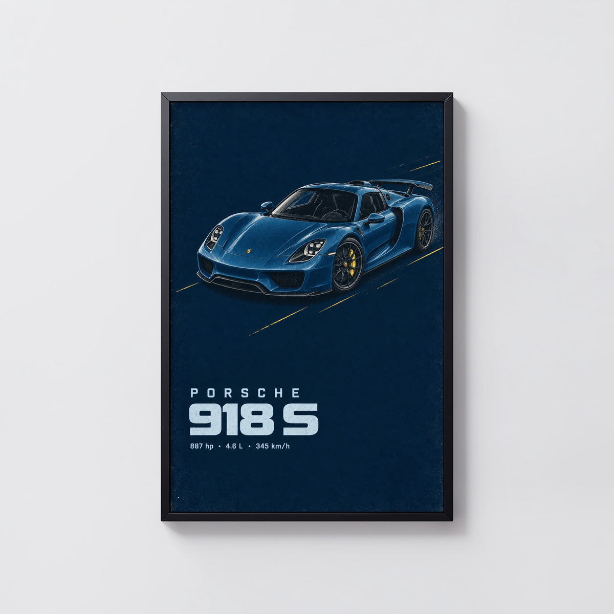 Vintage Porsche 918 S Print, Car Poster, Wall Art