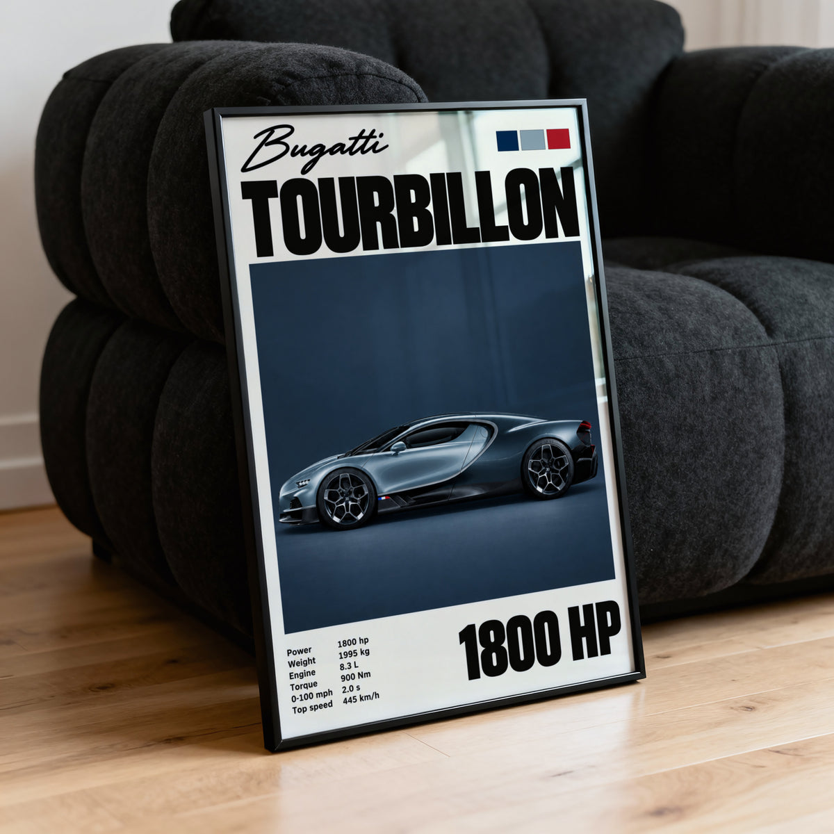 Vintage Bugatti Tourbillon Print, Supercar Wall Art