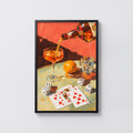 Vintage Cocktail Print Poster, Orange Liqueur Wall Art
