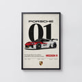 Vintage Porsche Mission R Print, Car Wall Art
