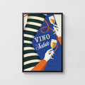 Vintage Wine Print Poster, Italian Toast Wall Art