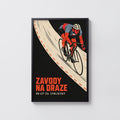 Vintage Track Cycling Poster, Czech Cyclist Print