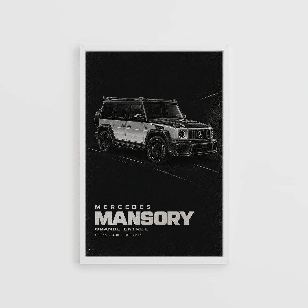 Vintage Mercedes Mansory Print, Car Wall Art