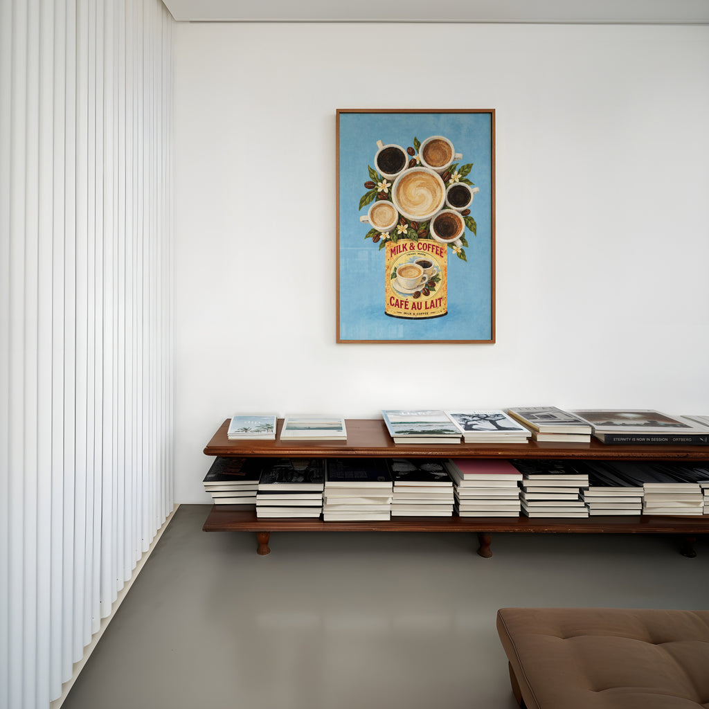 Vintage Coffee Print and Poster, Cafe au Lait Kitchen Art