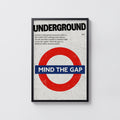 Vintage London Underground Poster, Mind the Gap Print