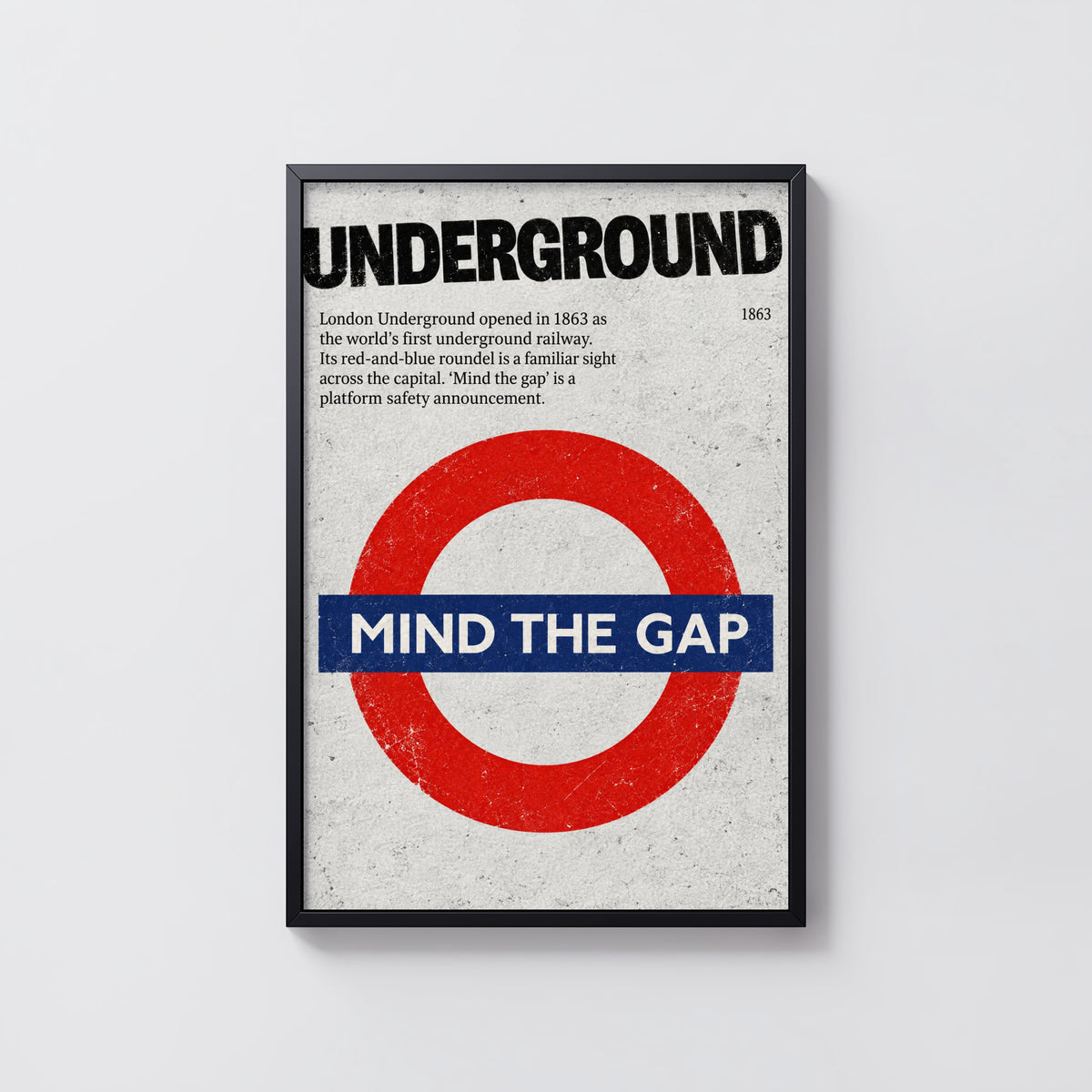 Vintage London Underground Poster, Mind the Gap Print
