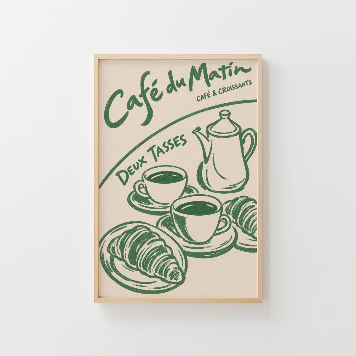 Vintage Cafe Print and Poster, French Kitchen Wall Art