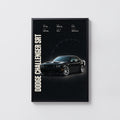 Vintage Dodge Challenger SRT Print, Muscle Car Art