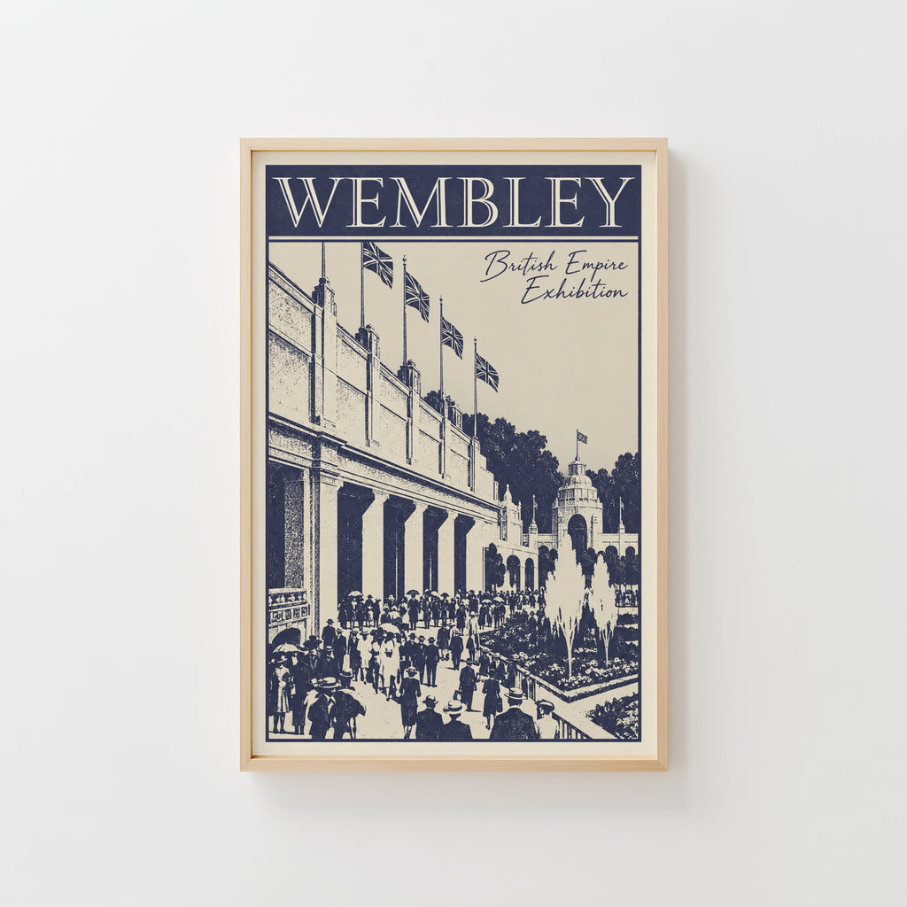 Vintage Wembley Poster, British Empire Exhibition Print
