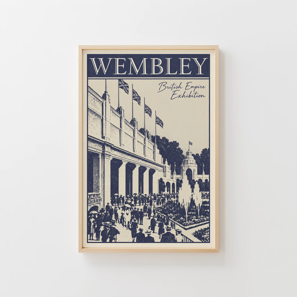 Vintage Wembley Poster, British Empire Exhibition Print