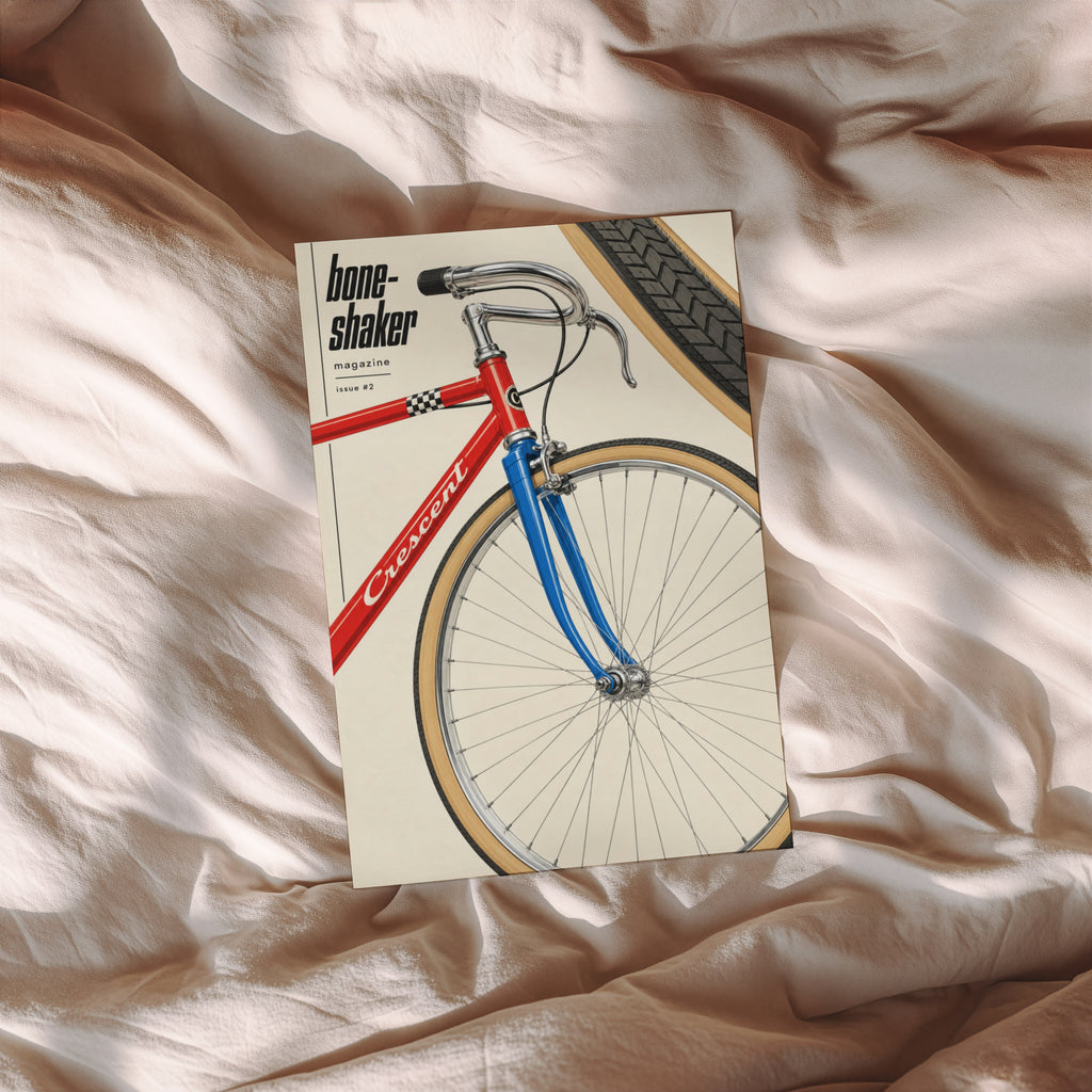 Vintage Crescent Bicycle Poster, Retro Cycling Print