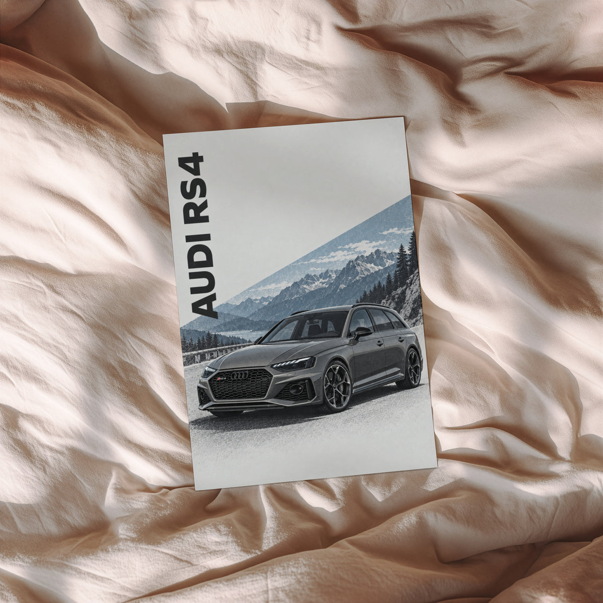 Vintage Audi RS4 Avant Print, Car Wall Art
