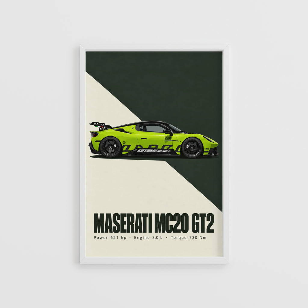 Vintage Maserati MC20 GT2 Print, Car Wall Art