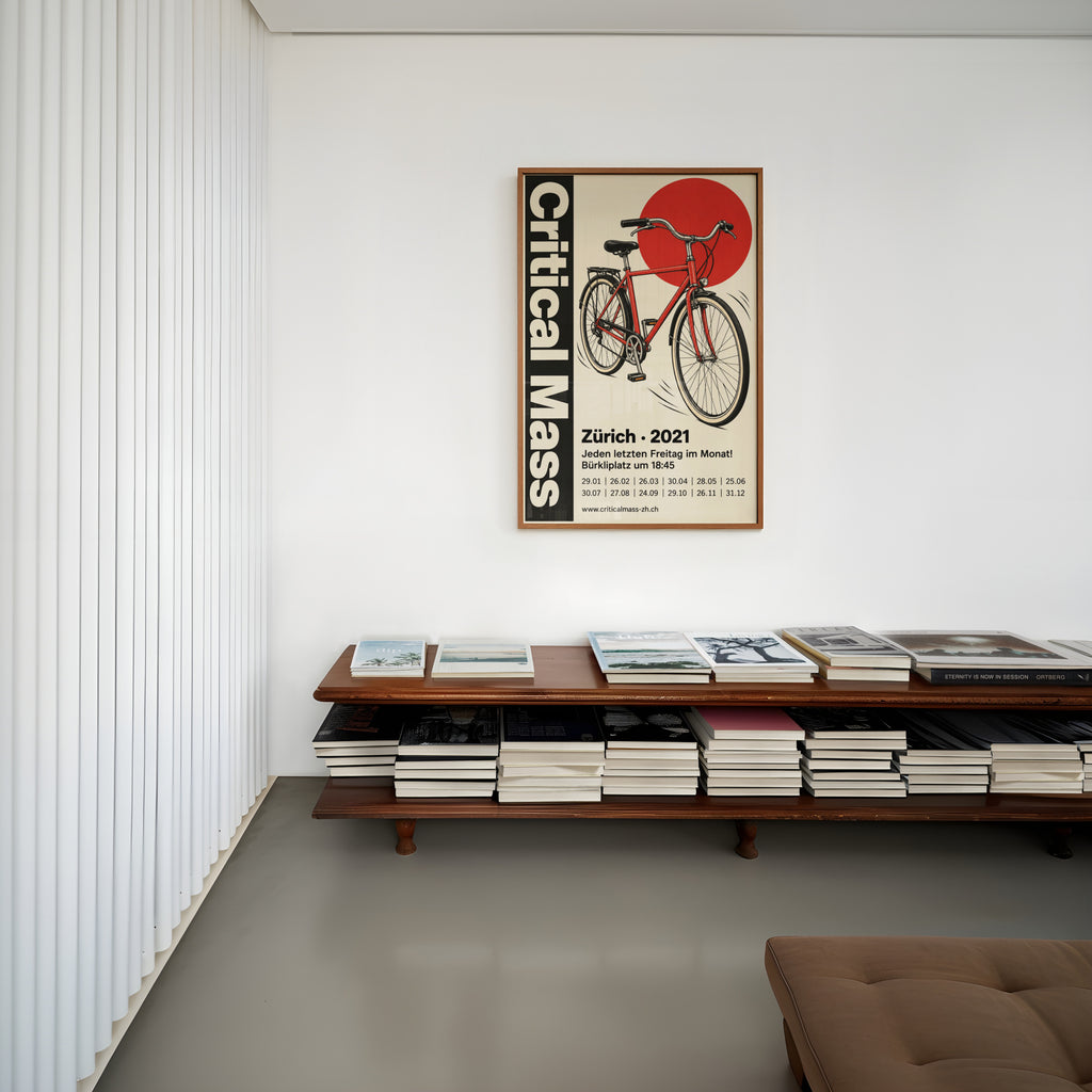 Vintage Cycling Poster, Bicycle Wall Art, Zurich Print