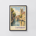 Vintage Canterbury Poster, Kent River Stour Wall Art Print