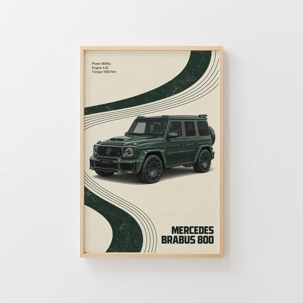 Vintage Mercedes Brabus G Wagon Print, Car Wall Art