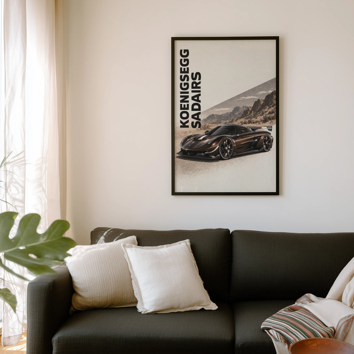 Vintage Koenigsegg Print, Hypercar Wall Art