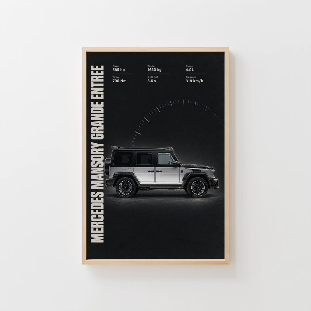 Vintage Mercedes G Class Print, Car Wall Art