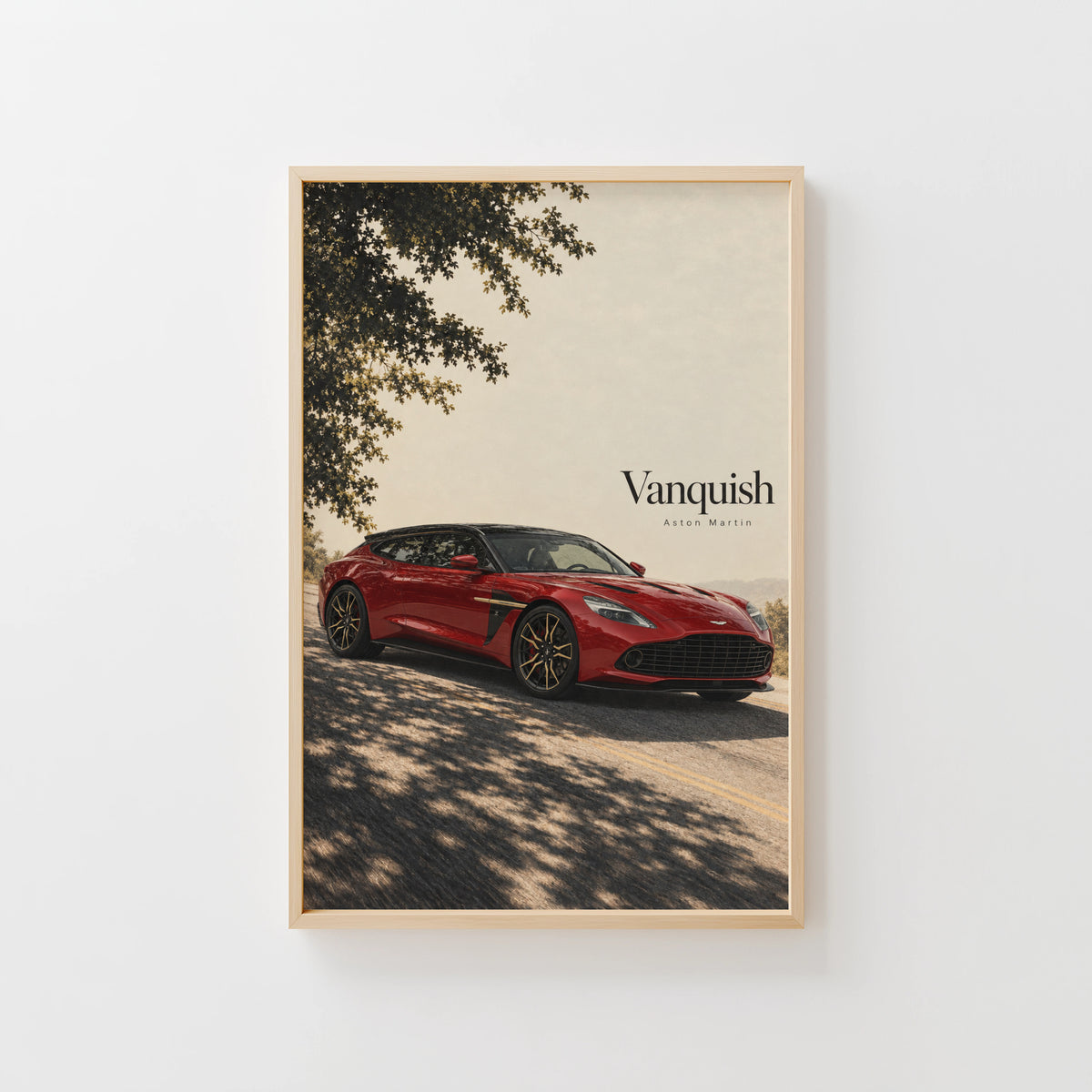 Vintage Aston Martin Vanquish Print, Car Wall Art