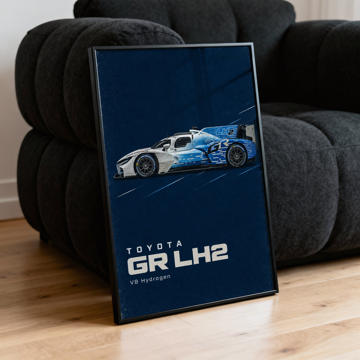 Vintage Toyota GR LH2 Print, Race Car Wall Art