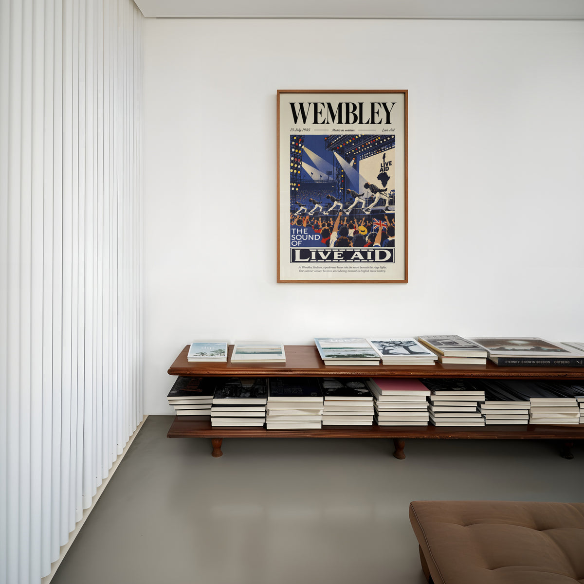 Vintage Wembley Poster, Live Aid Concert Wall Art Print