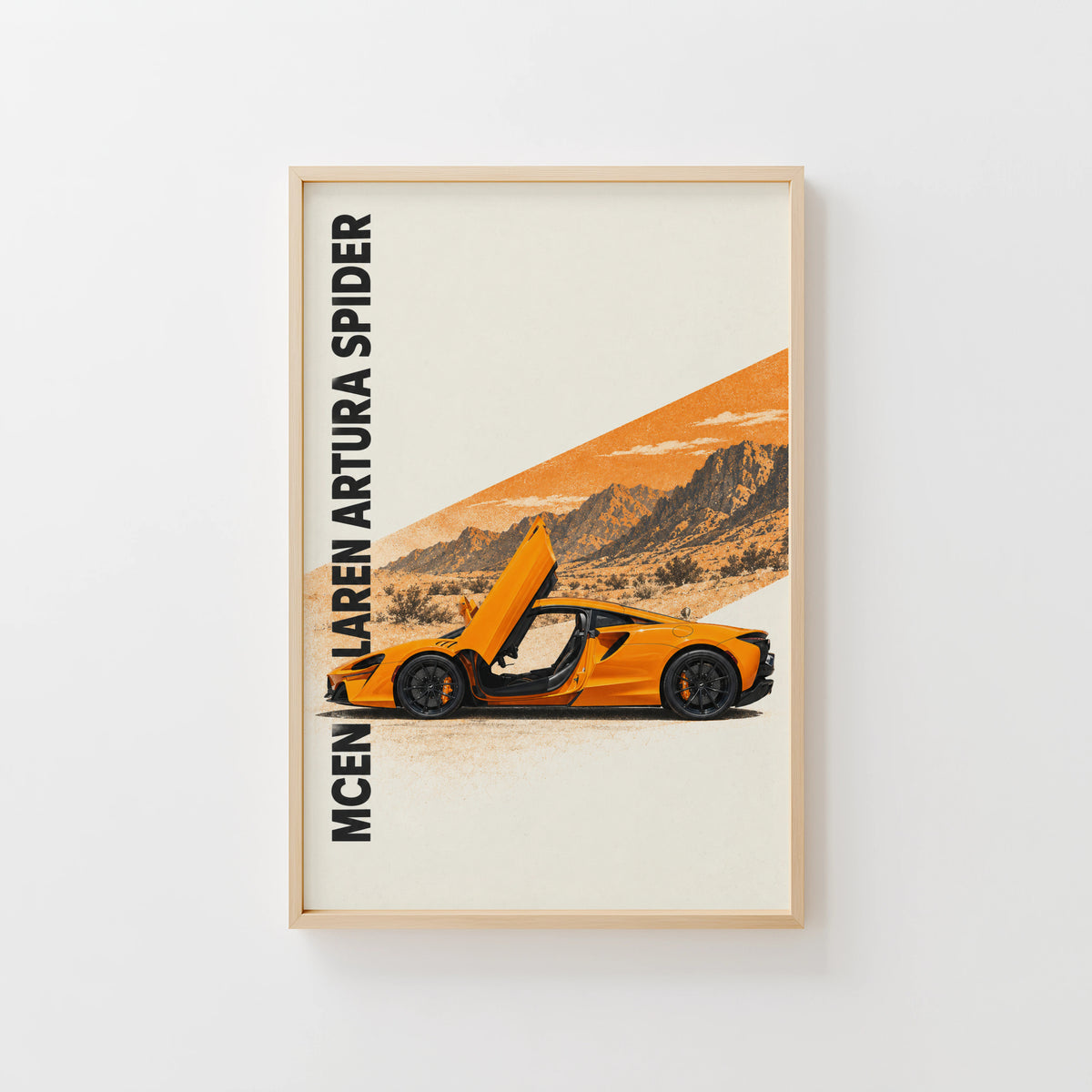 Vintage McLaren Artura Spider Print, Car Wall Art