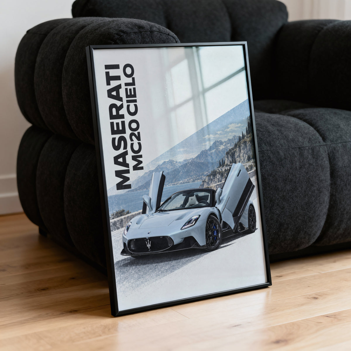 Vintage Maserati MC20 Cielo Print, Car Wall Art