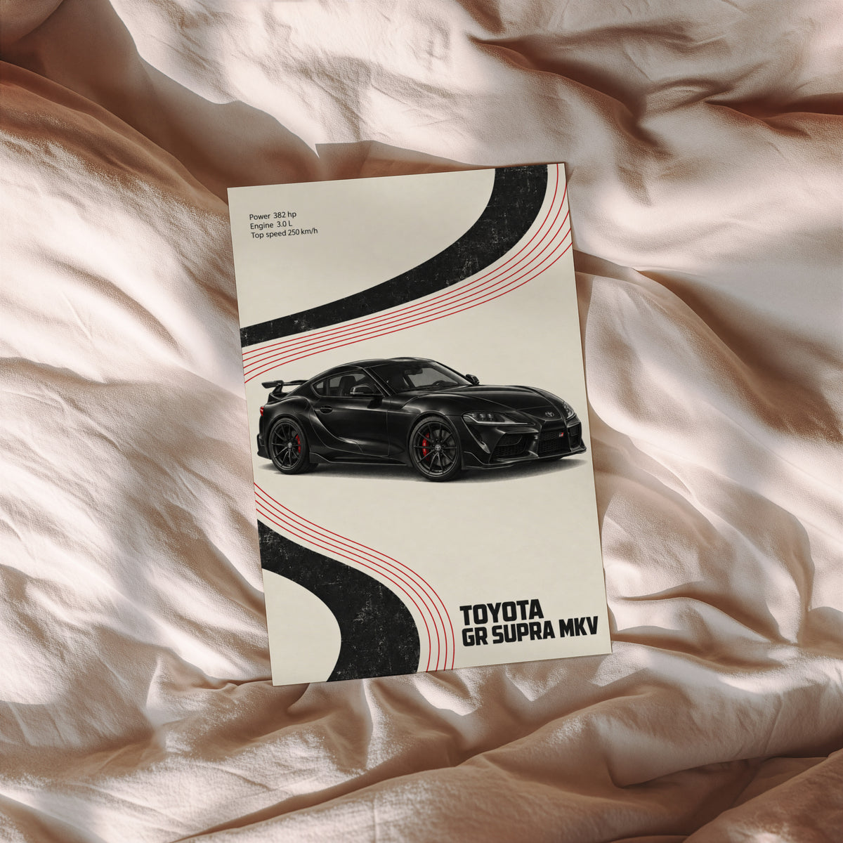 Vintage Toyota GR Supra MkV Print, Car Wall Art