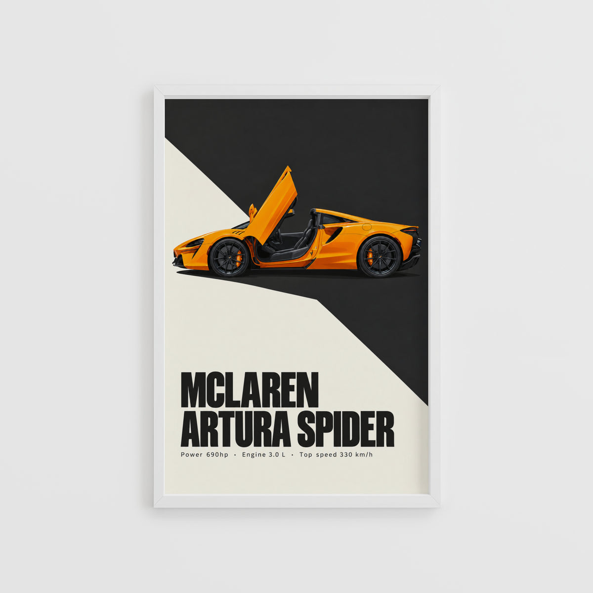 Vintage McLaren Artura Spider Print, Supercar Wall