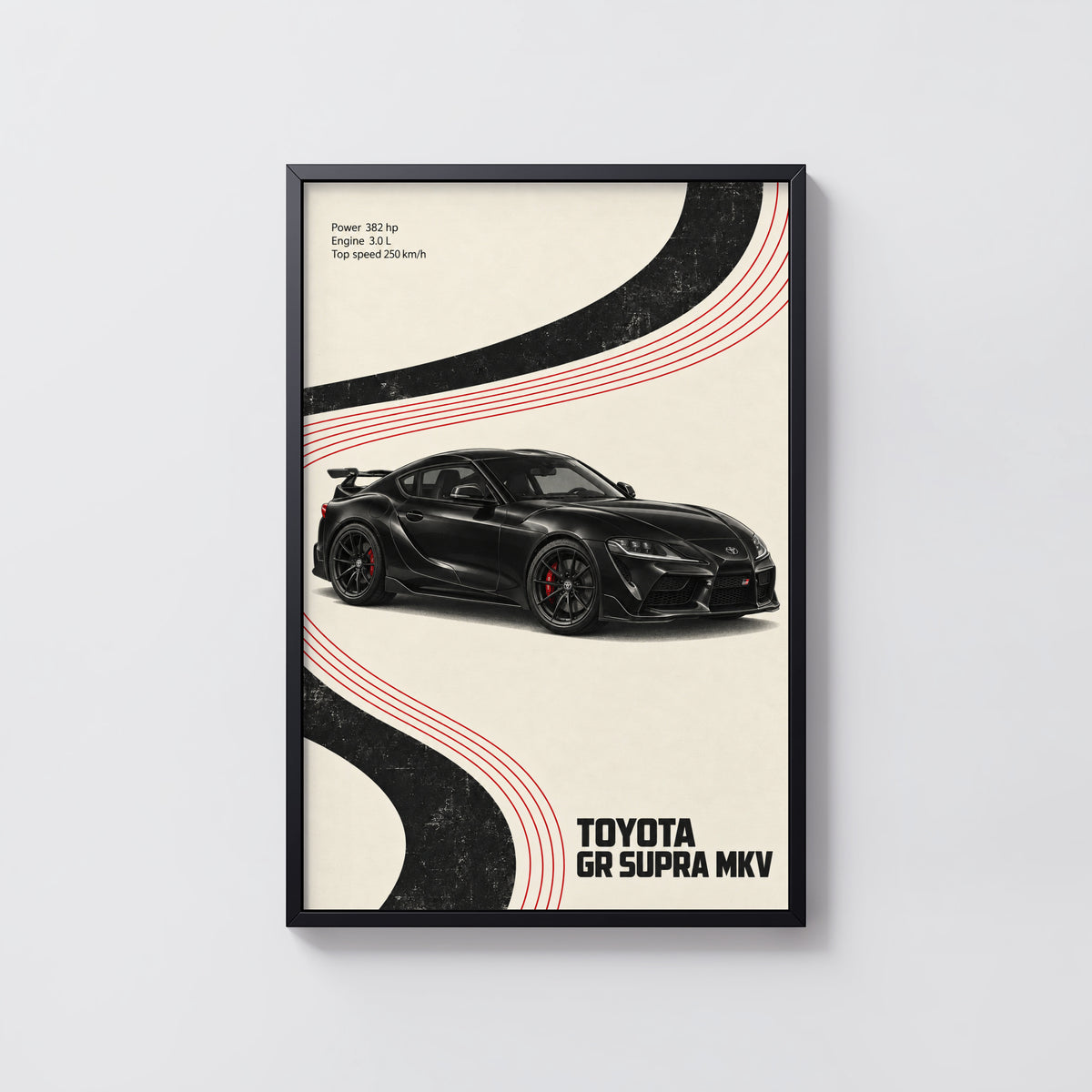 Vintage Toyota GR Supra MkV Print, Car Wall Art