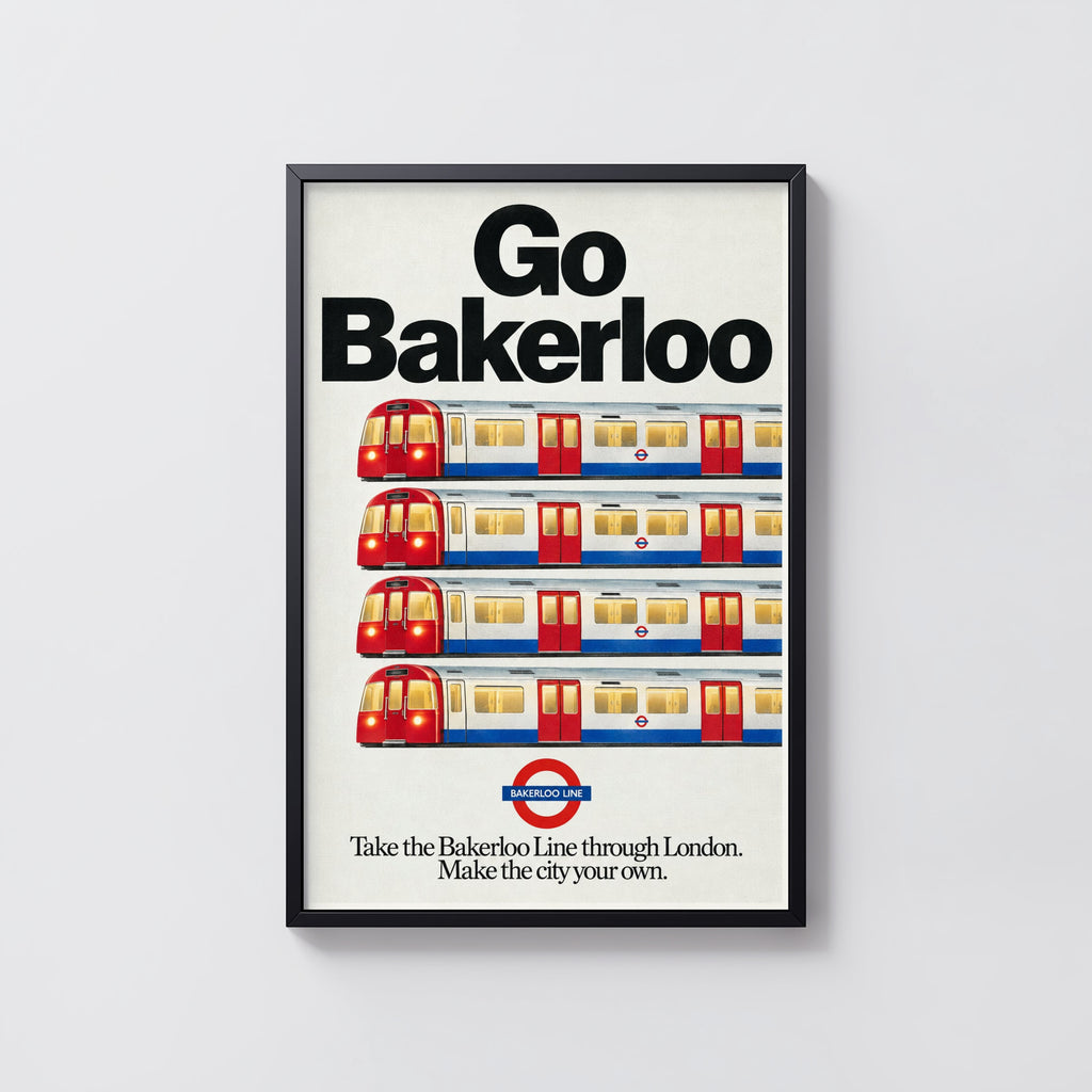 Vintage Bakerloo Line London Underground Print Poster