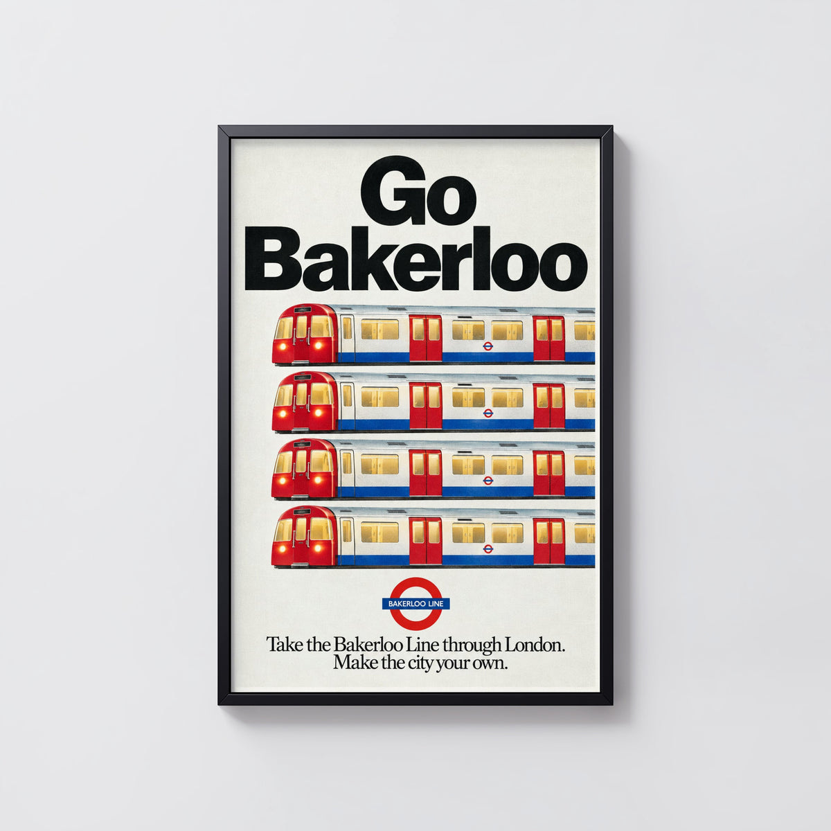 Vintage Bakerloo Line London Underground Print Poster