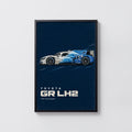 Vintage Toyota GR LH2 Print, Race Car Wall Art