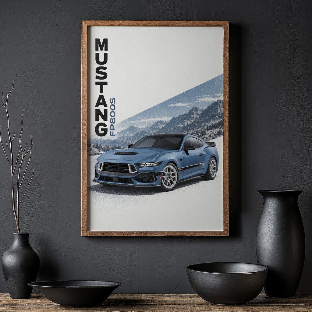 Vintage Mustang Print, Muscle Car Wall Art