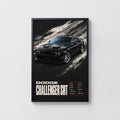 Vintage Dodge Challenger SRT Print, Muscle Car Art