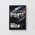 Vintage BMW M6 GTLM Race Car Print, Wall Art
