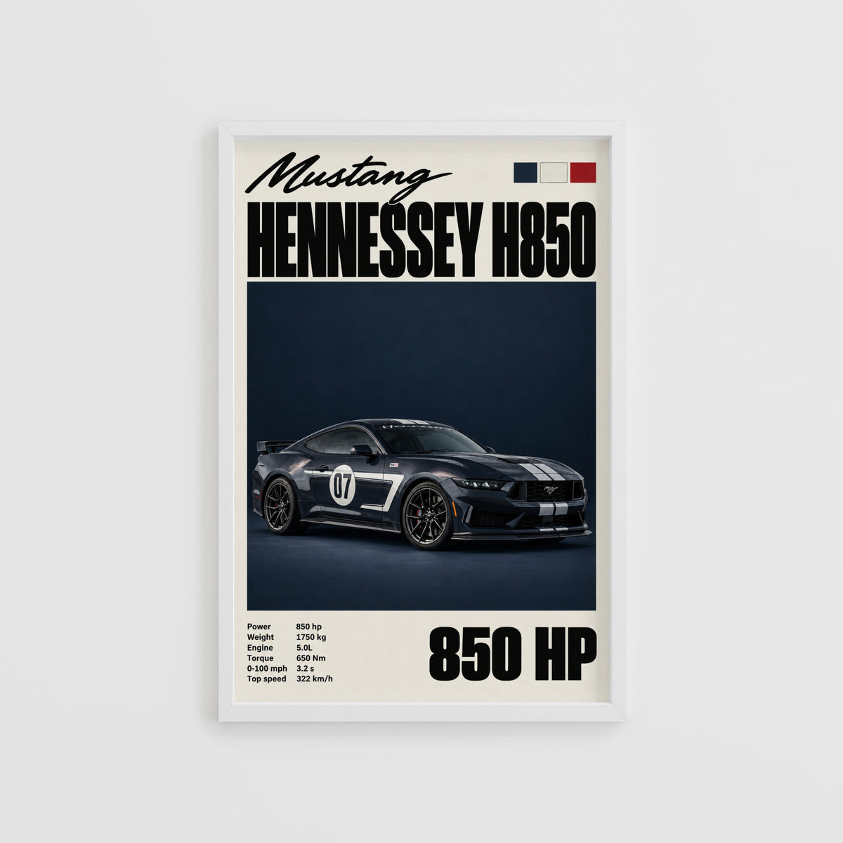 Vintage Mustang Hennessey H850 Print