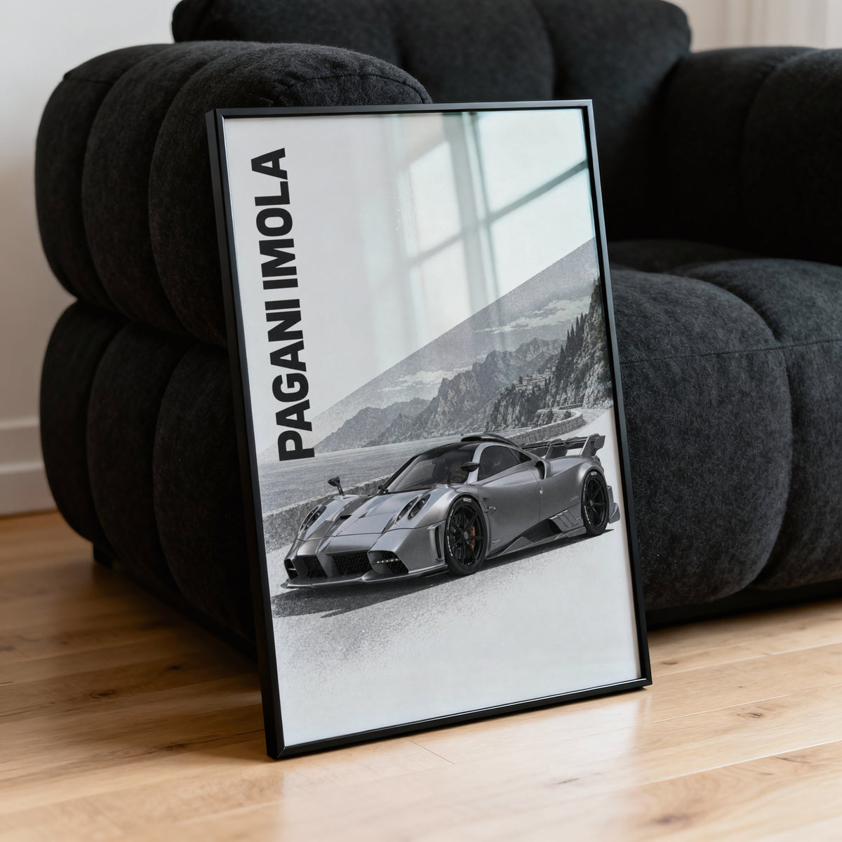 Vintage Pagani Imola Print, Supercar Wall Art