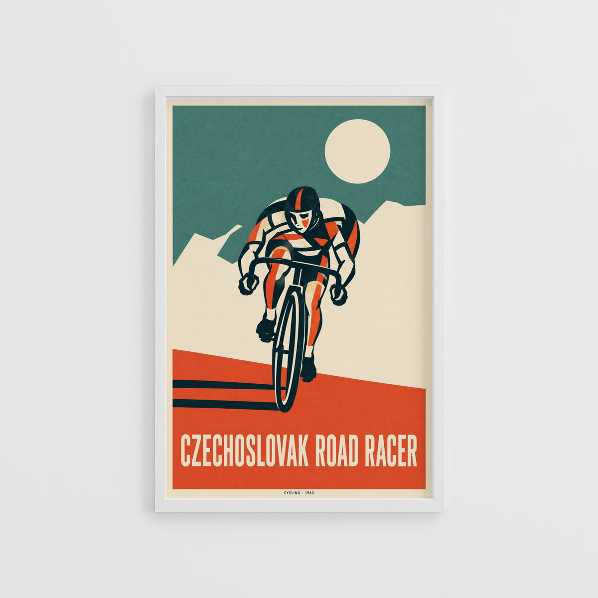 Vintage Cycling Poster, Road Racer Print, Wall Art
