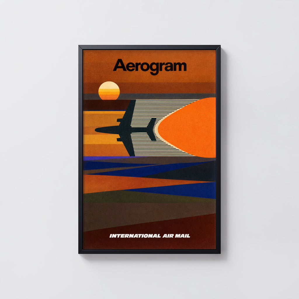 Vintage Airline Poster, Retro Aviation Wall Art