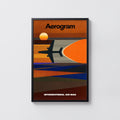 Vintage Airline Poster, Retro Aviation Wall Art