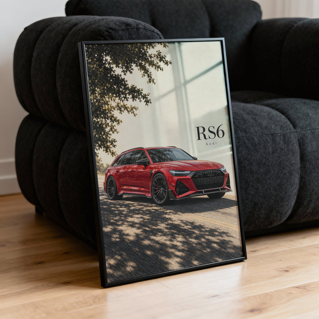 Vintage Audi RS6 Avant Print, Car Wall Art