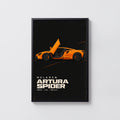 Vintage McLaren Artura Spider Print, Supercar Wall
